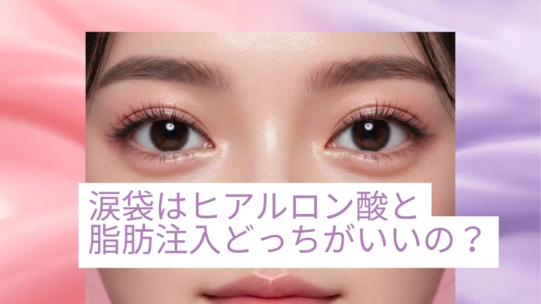 涙袋はヒアルロン酸と脂肪注入、どっちがいいの？
