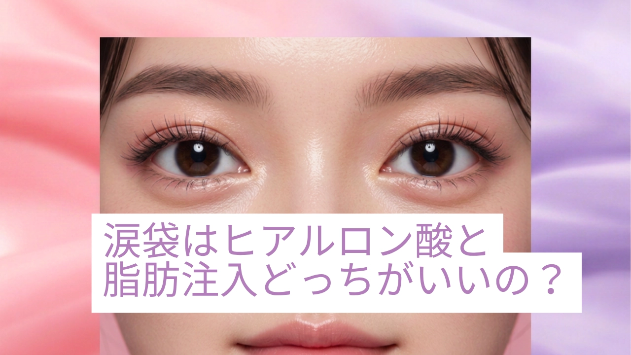 涙袋形成におけるヒアルロン酸と脂肪注入の違いを解説するコラムサムネイル｜福岡天神・大名のアルテラクリニック