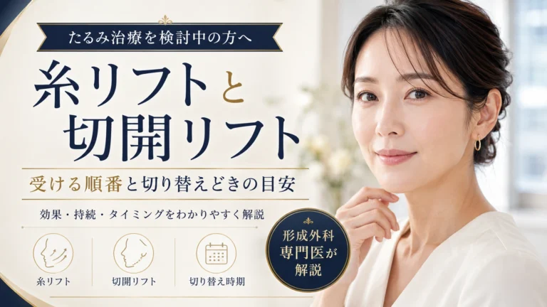 糸リフトと切開リフト、受ける順番と切り替えどきの目安