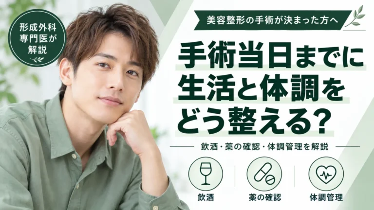 美容整形の手術が決まった方へ　お酒・たばこ・薬・生理は当日までにどう整えるのか