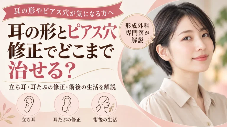 耳の形やピアス穴が気になる方へ　立ち耳と耳たぶの裂けはどこまで治せるのか