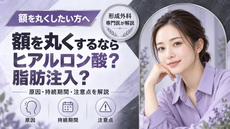 額を丸くしたい方へ　ヒアルロン酸と脂肪注入、どっちが向いているの？