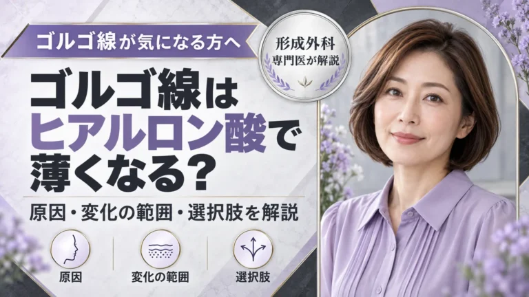 ゴルゴ線が気になる方へ　ヒアルロン酸だけで本当に薄くなるの？
