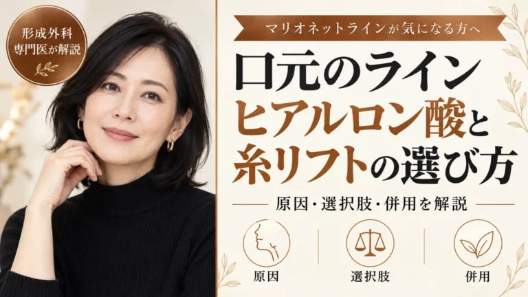 マリオネットラインが気になる方へ　ヒアルロン酸と糸リフト、どっちが向いているの？