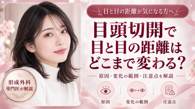 目と目の距離が気になる方へ　目頭切開でどこまで変われるのか