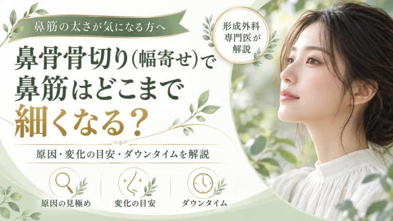 鼻筋の太さが気になる方へ　鼻骨骨切り（幅寄せ）でどこまで細くなるの？