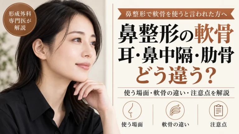 鼻整形で軟骨を使うと言われた方へ　耳・鼻中隔・肋骨はどう違うのか