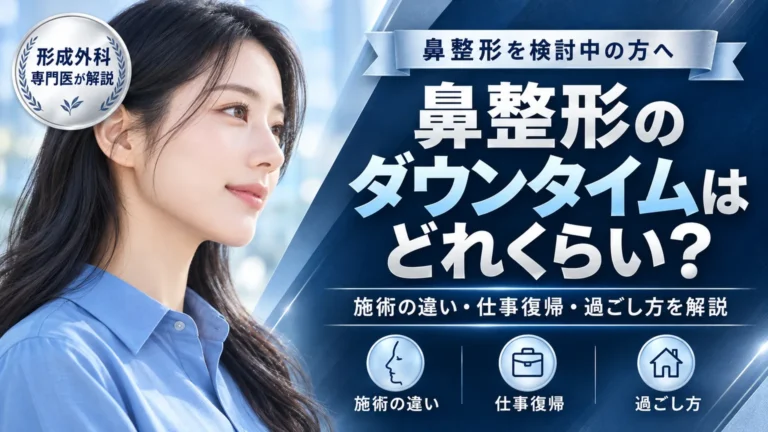 鼻整形を検討中の方へ　施術別のダウンタイムはどれくらい続くの？