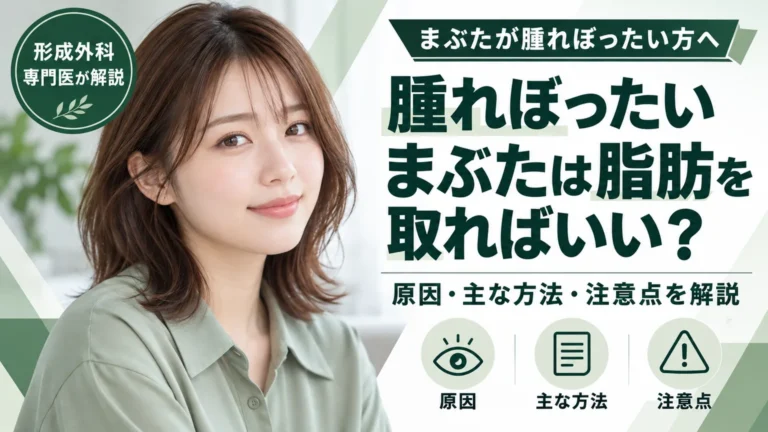 まぶたが腫れぼったい方へ　脂肪を取れば二重はすっきりするのか