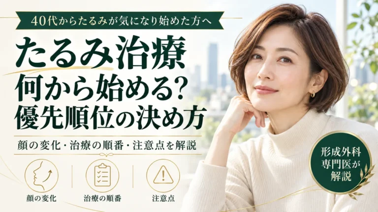 40代からたるみが気になり始めた方へ　何から手をつけるべきかの決め方